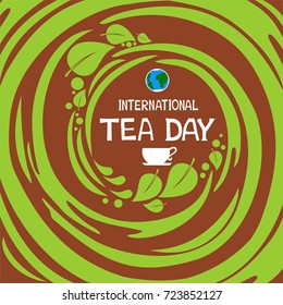 International Tea Day, december 15. Vector Illustration.