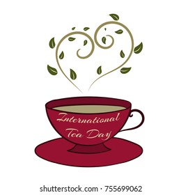 International Tea Day. December 15. Vector Illustration.