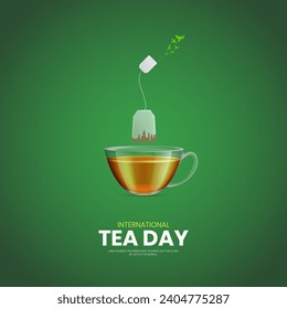 International Tea day. design for social media.