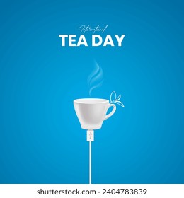 International Tea day. design for social media.