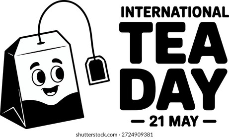  Ilustración del Día Internacional del Té – Gráfico de Vector. Diseño del Día Internacional del Té Feliz – Arte del 21 de mayo Vector Editable del Día Internacional del Té para Diseñadores. Obra de arte del Día Internacional del Té para impresión y Uso digital. 