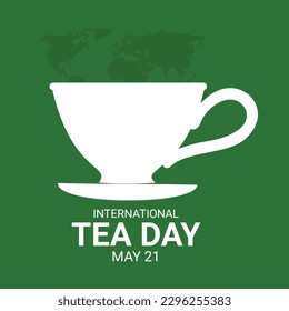 International Tea Day. May 21. Vector illustration. Design concept for banner, poster or print.