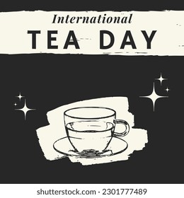 afiche del día internacional del té adecuado para publicación en medios sociales