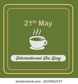 International Tea Day Social media post design