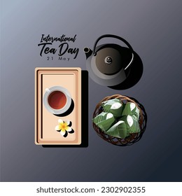 International tea day theme. Vector illustration. Suitable for Poster, Banners, campaign and greeting card.