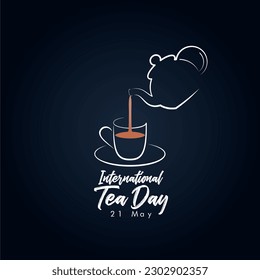 International tea day theme. Vector illustration. Suitable for Poster, Banners, campaign and greeting card.