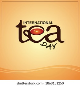 International Tea Day. typography design