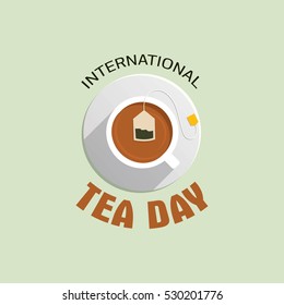 International Tea Day Vector Illustration.