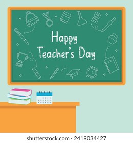 International Teacher's Day Flat Illustration	