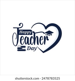 international teachers day text effect, unique Vector design