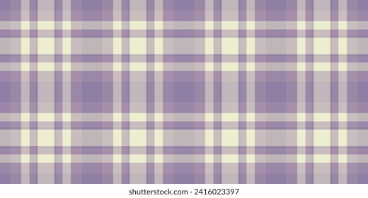 International textile texture background, gift paper check pattern vector. Traditional fabric seamless plaid tartan in pastel and grey color.