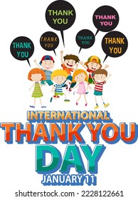International Thank You Day Banner Design illustration