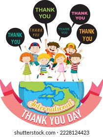 International Thank You Day Banner Design illustration