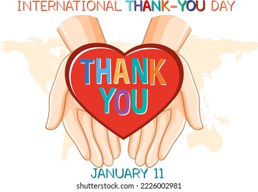International thank you day icon illustration