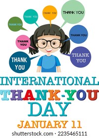 International thank you day icon illustration