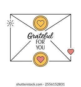 International Thank You Day Vector Card. Grateful For You Abstract