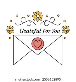 International Thank You Day Vector Card. Grateful For You