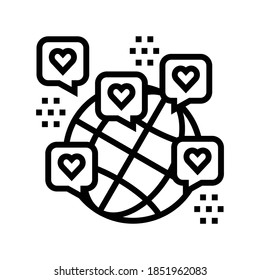 international thanks day line icon vector. international thanks day sign. isolated contour symbol black illustration
