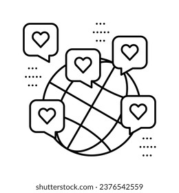 international thanks day line icon vector. international thanks day sign. isolated contour symbol black illustration