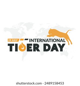 International Tiger Day, 29 July, Tiger day Stock illustration, editable template, 29th of july tiger day, eps file.