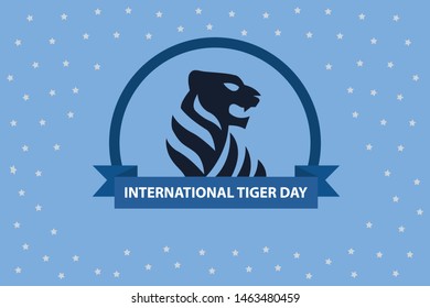 International Tiger Day - tiger icon - vector