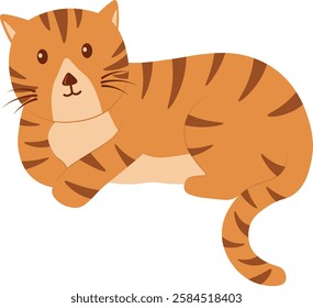 International Tiger Day Illustration with Cute Design. Vector Graphic.