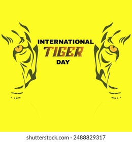 International Tiger Day. July 29. Template for your design. 