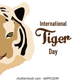 International Tiger Day Logo Vector Template