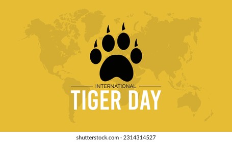 International Tiger day is observed .every year on July 26.banner design template Vector illustration background design.