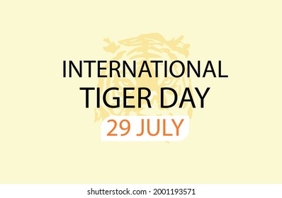 International tiger day vector design