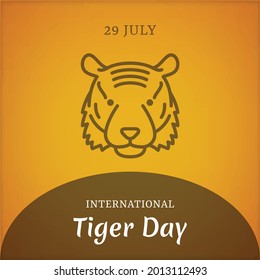 International Tiger day. Vector illustration design.