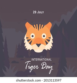 International Tiger day. Vector illustration design.