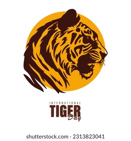 International Tiger Day, Vector illustration
