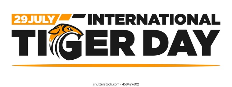 international tiger day vector illustration. 