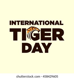 international tiger day vector illustration. 