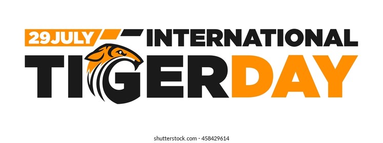 international tiger day vector illustration. 