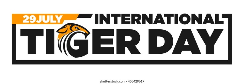 international tiger day vector illustration. 