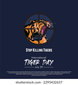 Imagen vectorial del Día Internacional del Tigre 29 de julio
