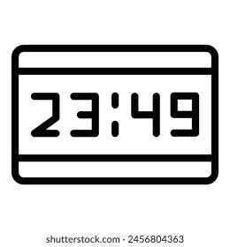 International time icon outline vector. World clock. Capital hour