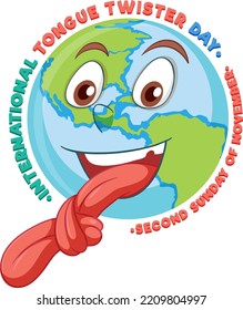 International Tongue Twister Day Banner Design illustration