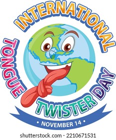 International Tongue Twister Day Banner Design illustration