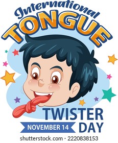 International Tongue Twiday Banner Design Illustration