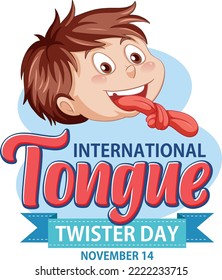 International Tongue Twiday Banner Design Illustration