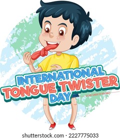 International Tongue Twister Day Banner Design illustration