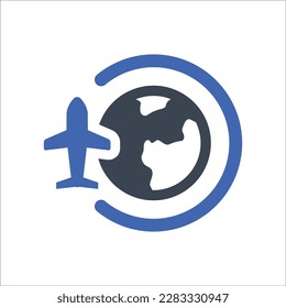 Icono de tour internacional, Vector Graphics