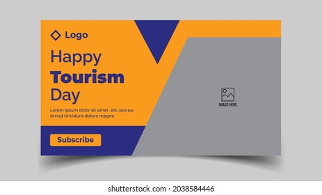 International Tourism Day Video Thumbnail, World's Tourism Day advertising or other Video Thumbnail