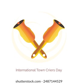 International Town Criers Day vector, illustration. Bells icon.
