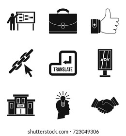 International trade icons set. Simple set of 9 international trade vector icons for web isolated on white background