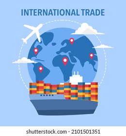 International trade and worldwide shipping logistic concept. Import export business.