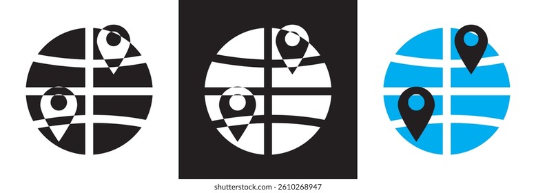 International trading icon.  Design for decoration, sticker, icon, etc. Vector illustration. isolated on white and black background. EPS 10